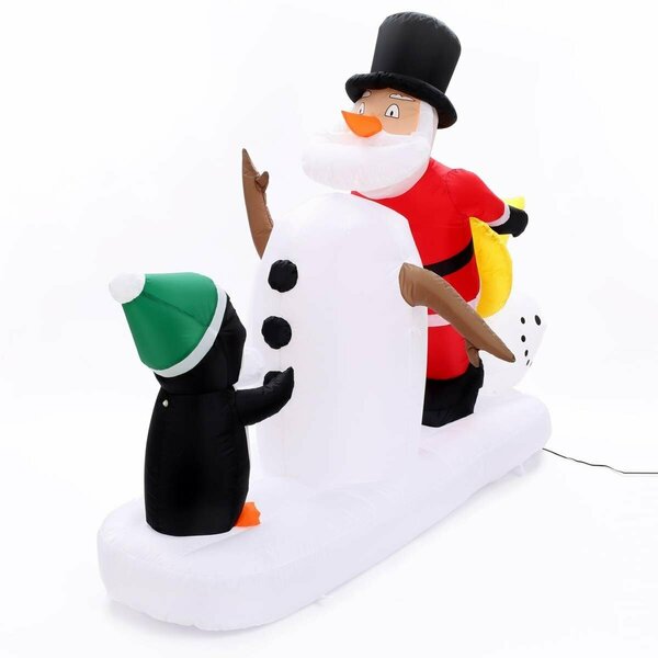 Utensilio 6 ft. Santa Snowman & Penguin Inflatable with LED Lights UT3268857